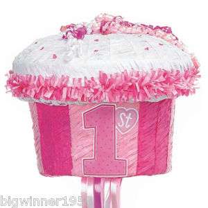 1st Birthday CupCake Pinata In Pink Or Blue Your Choice  