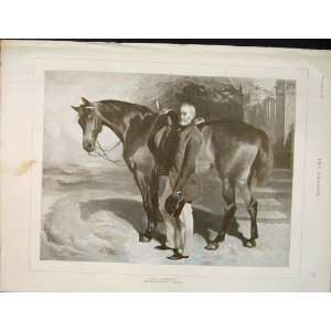  Old Friends Huggins Horse Master Fine Art 1890 Antique 