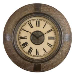  Atley Clock by Uttermost   Distressed Dark Bronze with 