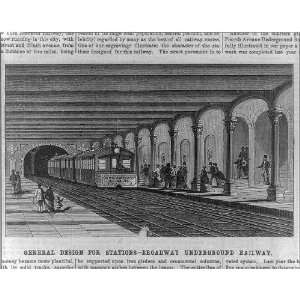  Design,Stations,Broadway Underground Railway,1876