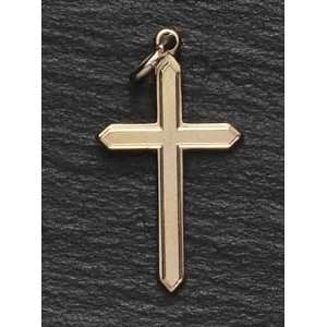  1 Brush 18k Plt Cross Pendant