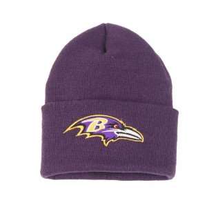  Baltimore Ravens Classic Cuffed Knit Hat (Purple) Sports 