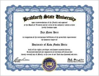 Raw Foods Diets Diploma   Raw Food Diet Lover Diploma  