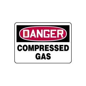   DANGER COMPRESSED GAS 7 x 10 Adhesive Vinyl Sign