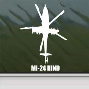  Mi 24 HIND White Sticker Military Soldier Laptop Vinyl 