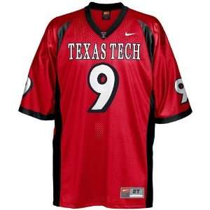   Red Raiders #9 Red Toddler Replica Football Jersey