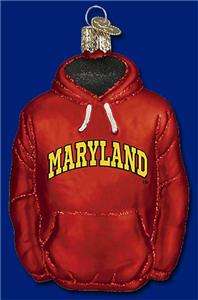 UNIVERSITY OF MARYLAND HOODIE CHRISTMAS ORNAMENT 61903  