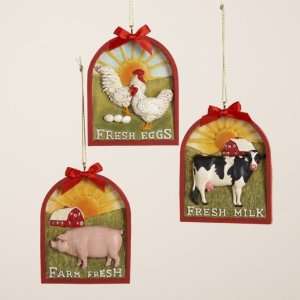  Club Pack of 12 Farm Animal Fresh Christmas Ornaments 3 