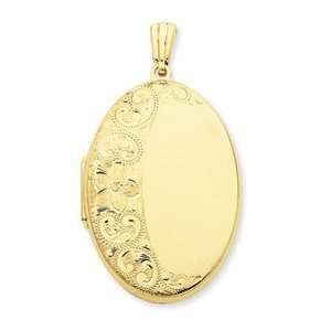  14k Heavy Weight Oval Locket Jewelry