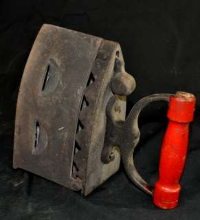 Vintage Antique Old Clothes Iron Cast Iron Coal Heated  