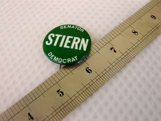 Vintage Senator Stiern Democrat Pin Button Estate  