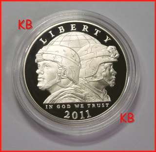 2011 P UNITED STATES ARMY COMMEMORATIVE SILVER PROOF  
