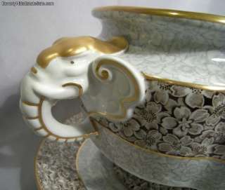 Rare Royal Worcester Antique Soup Tureen Elephants  