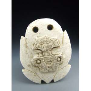  Jade Frog Funeral Object with Mask Pattern from Liangzhu Culture 