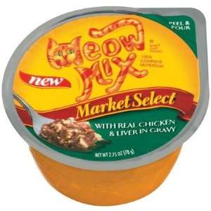 Meow Mix Market Select with Real Chicken & Liver in Gravy Cat Food 2 