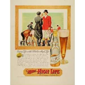  1939 Ad Miller Brewing High Life Beer Pilsner Hunting 