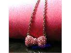 New Pink HelloKitty Headwear Bow Necklace Ring set C30  
