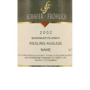 2002 Schafer Frohlich Riesling Auslese Nahe Bockenauer Felseneck 375 