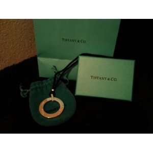  Tiffany&Co. Logo Collection Black Rope Necklace 