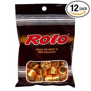 Rolo Chewy Caramels in Milk Chocolate, 5.3 Ounce Bags (Pack of 12 