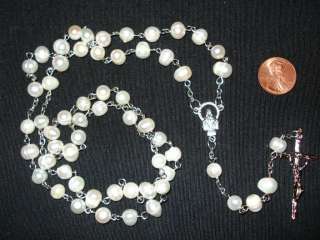   real fresh water pearls condition new all white source apostolate of a