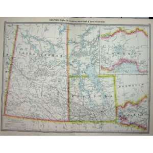  MAP c1880 CANADA MANITOBA ONTARIO SASKATCHEWAN KEEWATIN 
