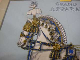 HERMES SILK SCARF GRAND APPARAT BY JACQUES EUDEL 35 X 35 FOULARD 