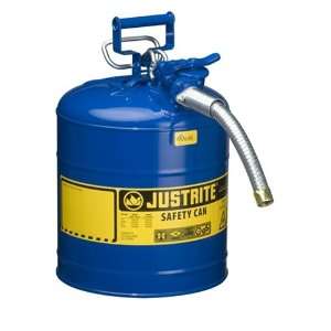  Justrite 5 Gallon Blue Type II Safety Can, 5/8 Dia. Hose 