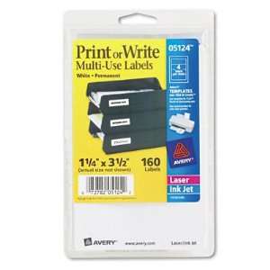  Print/write on multi use permanent labels, 1 1/4 x 3 1/2 