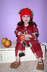 EC Apple picking 2 pc fall hand made set overalls 2T  