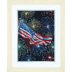  Fireworks Flag   Cross Stitch Kit Arts, Crafts & Sewing