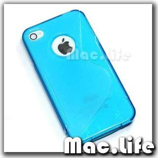 Li BLUE Soft Two Tone Case Cover for APPLE iPhone 4 4G  