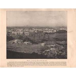  1898 Print Panorama View of Havana Cuba From Across Bay 