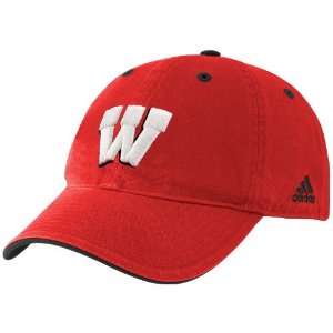  adidas Wisconsin Badgers Cardinal Basic Logo Adjustable 