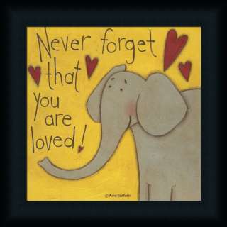 You are Loved by Anne Tavoletti Elephant Print Framed  
