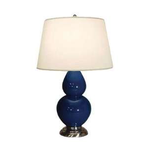   Table Lamp in Marine Blue with Antique Silver Base