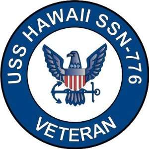  US Navy USS Hawaii SSN 776 Ship Veteran Decal Sticker 3.8 