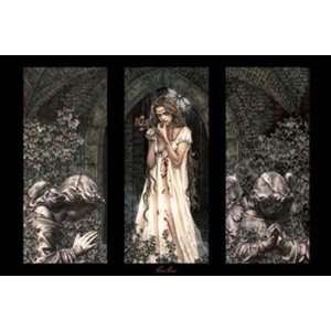  Rose (triptych) Finest LAMINATED Print Victoria Frances 