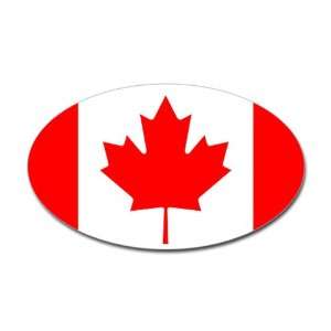  Sticker (Oval) Canadian Canada Flag HD 