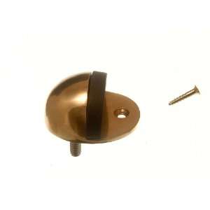 DOOR STOP STAY OVAL TYPE 75MM 3 INCH POLISHED BRASS WITH SCREWS ( pack 