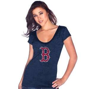  Boston Red Sox Burnout Scoopneck Tee by Majestic Threads 