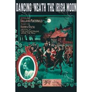  Dancing Neath the Irish Moon by unknown. Size 17.75 X 26 