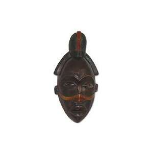  NOVICA Gabon African wood mask, Bewitching Beauty