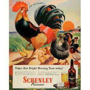   Rooster Chickens Farm Animals   Original Print Ad