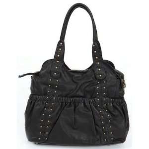  OiOi 6365 Leatherette Tote Bag in Black Baby