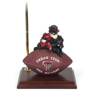  Texas Tech Red Raiders Ncaa Mascot Desk Pen & Clock Set (6 