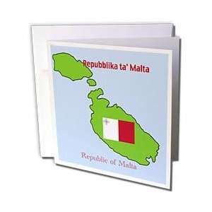 Flags and Maps   The map and flag of Malta with the Republic of Malta 