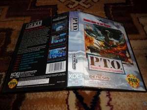 Sega Genesis Game CASE with CASE ART   P.T.O. PTO Pacific Theater of 