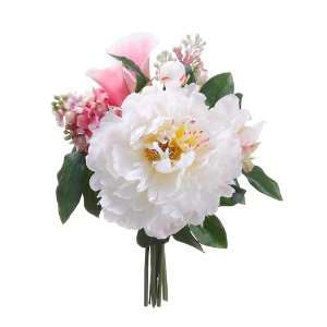  Faux 11 Peony/Lilac Bouquet Pink Cream (Pack of 6) Patio 