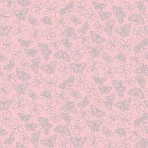  Glitter Butterfly Pink Wallpaper in Girl Power II